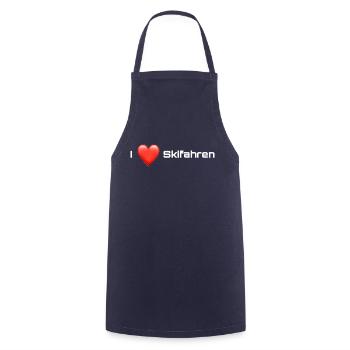 I love Skifahren - Kochschürze - Navy - Vorne - AI Model Male 185 dark (185cm)