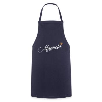 Manuela Custom Name for Women Kids Toddlers - - Cooking Apron - navy - Front - AI Model Male 185 dark (185cm)