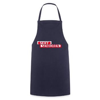 sexy seniors - Cooking Apron - navy - Front - AI Model Male 185 dark (185cm)
