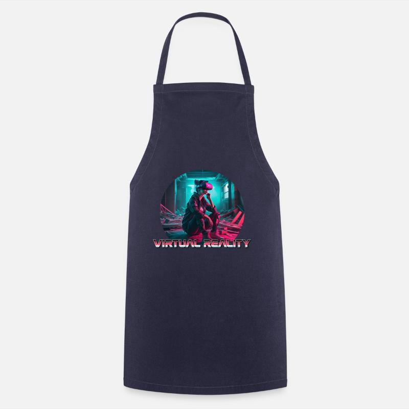 Virtual Abandonment - Cooking Apron - navy