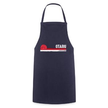 Otaru Japan Vintage Retro Design for Romantic - Cooking Apron - navy - Front - AI Model Male 185 dark (185cm)