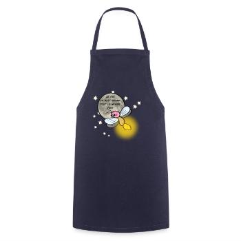 Je vis la nuit - Tablier de cuisine - marine - Devant - AI Model Male 185 dark (185cm)