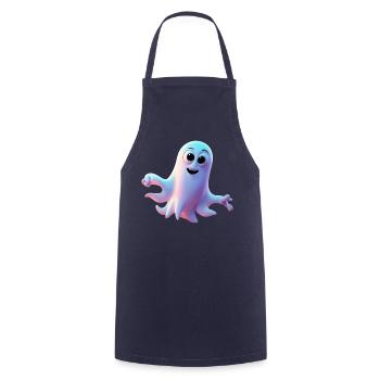 Friendly Ghost - Cooking Apron - navy - Front - AI Model Male 185 dark (185cm)