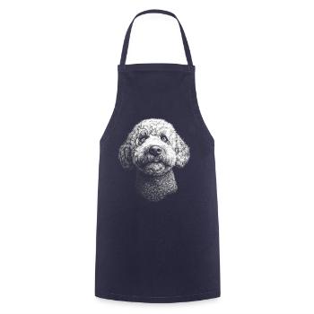 Lagotto Romagnolo Portrait Chien Chien - Tablier de cuisine - marine - Devant - AI Model Male 185 dark (185cm)