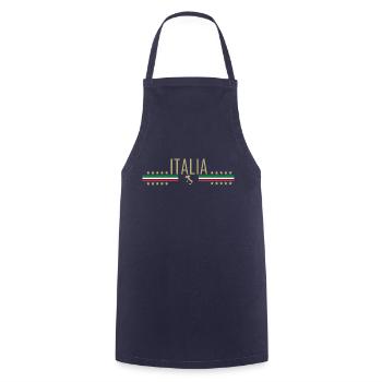 Italien, Italia, Italy, Logo, I Love Italy - Kochschürze - Navy - Vorne - AI Model Male 185 dark (185cm)