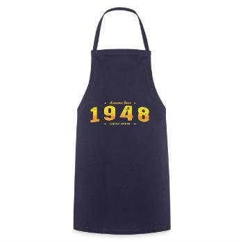 Awesome Since 1948 - Vintage 77th Birthday Classic - Cooking Apron - navy - Front - AI Model Male 185 dark (185cm)