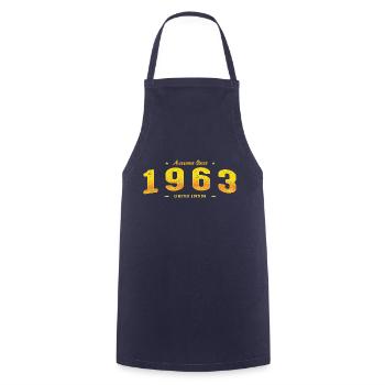Le meilleur de 1963 - 62e anniversaire Cadeau en édition limitée - Tablier de cuisine - marine - Devant - AI Model Male 185 dark (185cm)