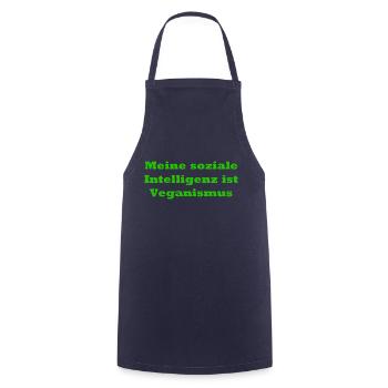 veganer Spruch - Kochschürze - Navy - Vorne - AI Model Male 185 dark (185cm)