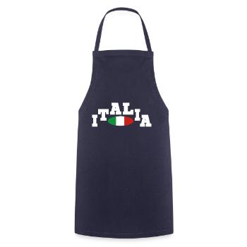 Italia Italian Flag - Cooking Apron - navy - Front - AI Model Male 185 dark (185cm)
