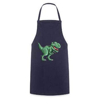 T-rex Tyrannosaurus Rex Dino Illustration - Kochschürze - Navy - Vorne - AI Model Male 185 dark (185cm)