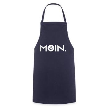 Moin - Guten Morgen - Nordsee - Ostsee - Anker - Kochschürze - Navy - Vorne - AI Model Male 185 dark (185cm)