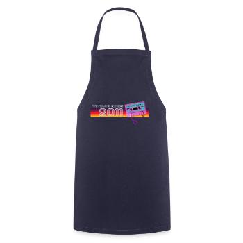 Musique vintage et anniversaire nostalgique - Vintage - Tablier de cuisine - marine - Devant - AI Model Male 185 dark (185cm)