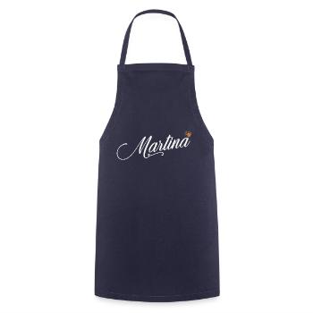 Martina Custom Name for Women Kids Toddlers - - Cooking Apron - navy - Front - AI Model Male 185 dark (185cm)