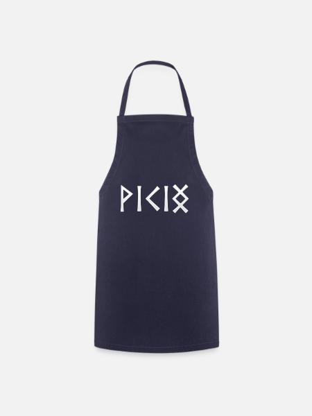 Viking Written in Runes - Cooking Apron - navy