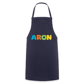 Name - Aron - Kochschürze - Navy - Vorne - AI Model Male 185 dark (185cm)