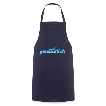 gemütlich - Kochschürze - Navy - Vorne - AI Model Male 185 dark (185cm)