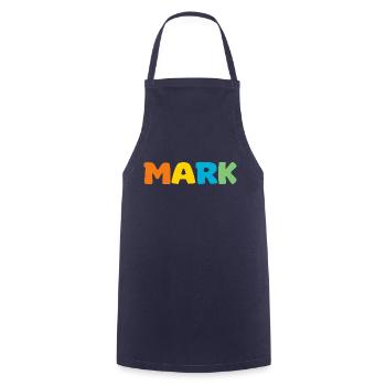 Name - Mark - Kochschürze - Navy - Vorne - AI Model Male 185 dark (185cm)