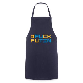 puck futin logo design - Cooking Apron - navy - Front - AI Model Male 185 dark (185cm)