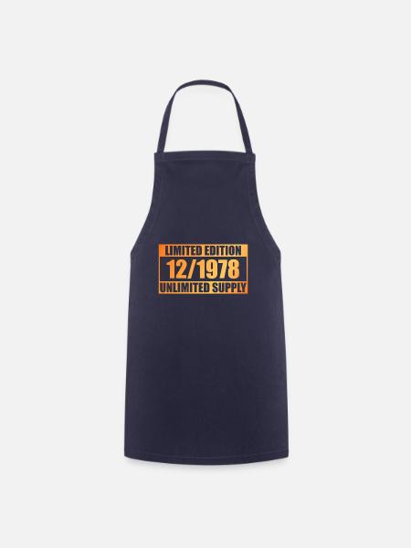 45. Geburtstag Limited Edition - ꝏ Supply 12/1978 - Kochschürze - Navy