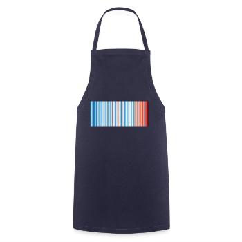 Warming Stripes Germany 1881-2020 - Cooking Apron - navy - Front - AI Model Male 185 dark (185cm)