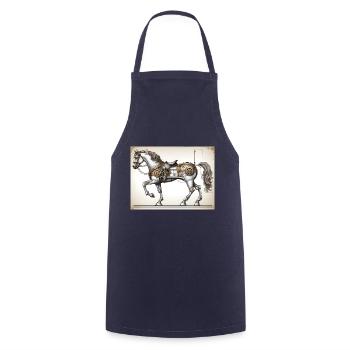 Mechanical Horse #2 - Cooking Apron - navy - Front - AI Model Male 185 dark (185cm)