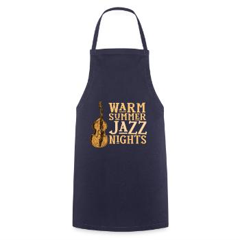Jazz Nacht Kontrabass Jazz Liebhaber Design - Kochschürze - Navy - Vorne - AI Model Male 185 dark (185cm)