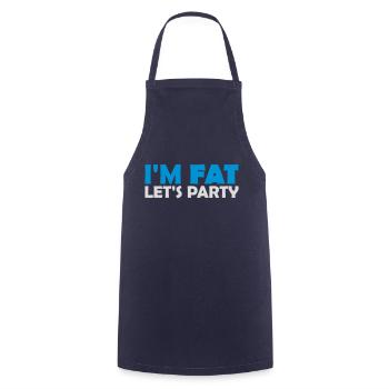im fat lets party - Kochschürze - Navy - Vorne - AI Model Male 185 dark (185cm)