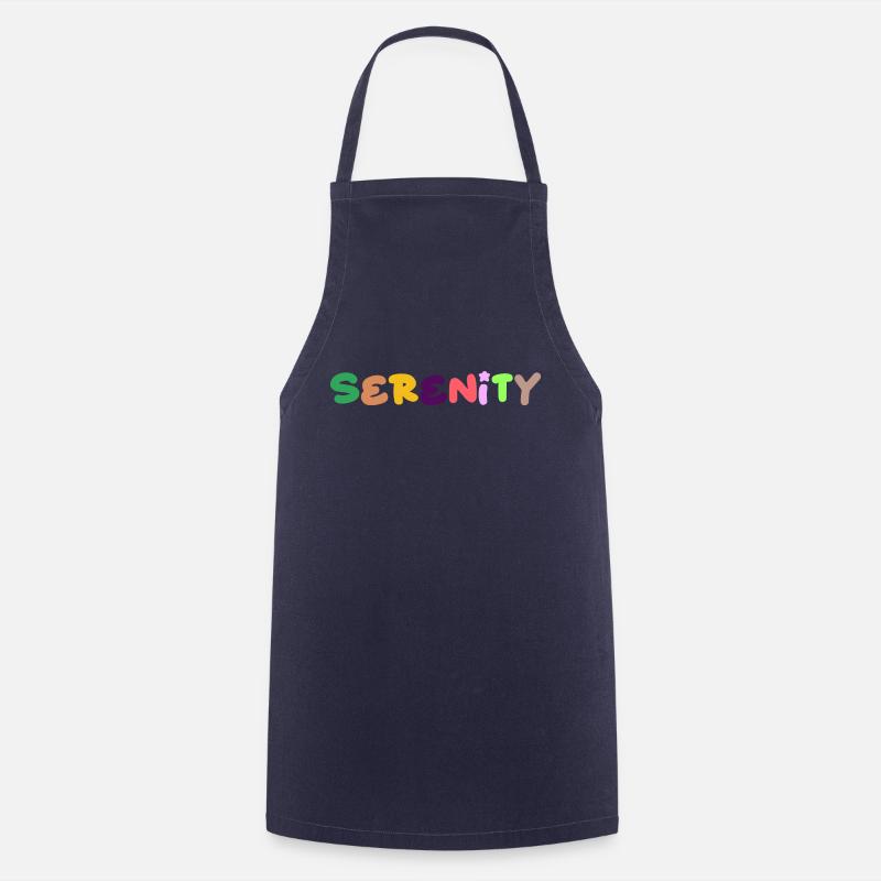 Serenity, positive thinking - Cooking Apron - navy