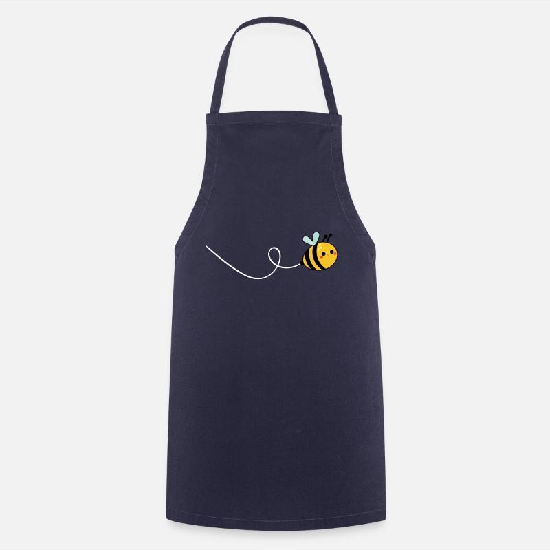 Cute Minimal Bumble Bee Beekeeper Bee Lovers Green - Cooking Apron - navy