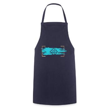 Logo Occitan - Tablier de cuisine - marine - Devant - AI Model Male 185 dark (185cm)