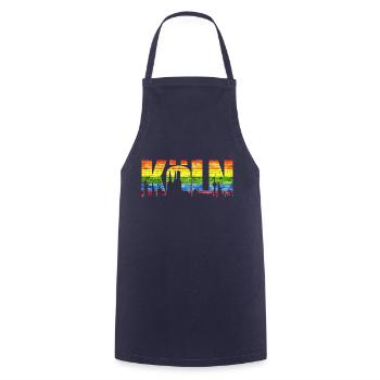 LGBT Köln Pride - Kochschürze - Navy - Vorne - AI Model Male 185 dark (185cm)