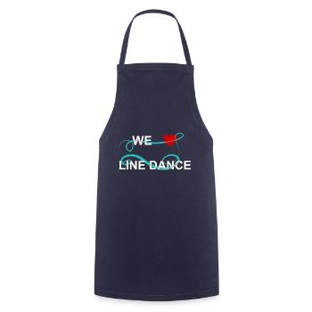 Wir lieben Line Dance - Kochschürze - Navy - Vorne - AI Model Male 185 dark (185cm)