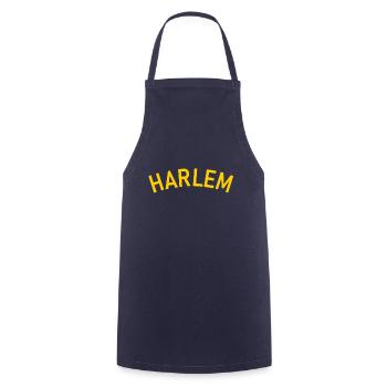 Harlem - NYC - New York City - United States - USA - Cooking Apron - navy - Front - AI Model Male 185 dark (185cm)