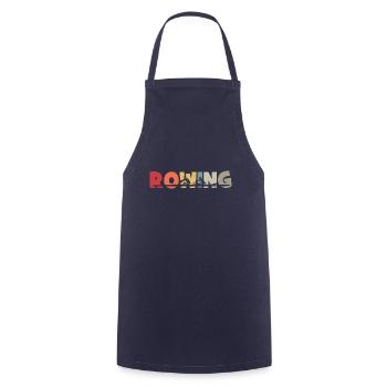 Rowing - Rudern - Ruderer - Ruderin - Aviron - Kochschürze - Navy - Vorne - AI Model Male 185 dark (185cm)