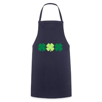 3 4 leaf clovers - Kochschürze - Navy - Vorne - AI Model Male 185 dark (185cm)