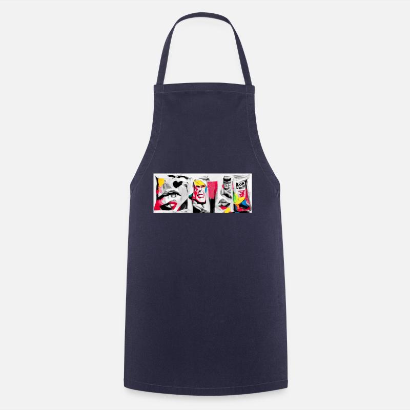 Pop Art Hard Style Eye Catcher - Kochschürze - Navy