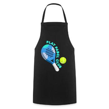 Padel - Gift for padel player - Cooking Apron - black - Front - AI Model Male 185 dark (185cm)
