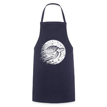 Tortue futuriste moderne cyber - Tablier de cuisine - marine - Devant - AI Model Male 185 dark (185cm)