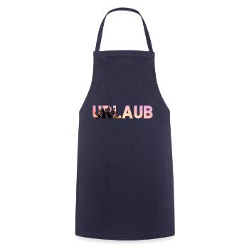 Urlaub Strand Sonnenuntergang Ferien Palmen Sonne - Kochschürze - Navy - Vorne - AI Model Male 185 dark (185cm)