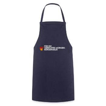 Bürgergeld-für ein gerechtes Morgen - Kochschürze - Navy - Vorne - AI Model Male 185 dark (185cm)