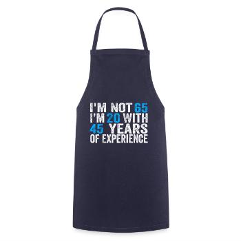 65 Years Old Birthday Funny Birthday Idea Humor 65 - Cooking Apron - navy - Front - AI Model Male 185 dark (185cm)