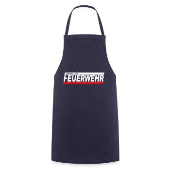 FEUERWEHR modern - Freiwillige Feuerwehr FW32 - Kochschürze - Navy - Vorne - AI Model Male 185 dark (185cm)