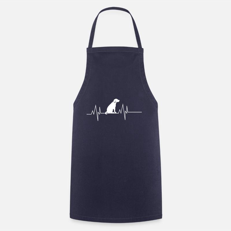 Beagle Heartbeat - Cooking Apron - navy