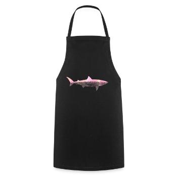 Shark Attack - Cooking Apron - black - Front - AI Model Male 185 dark (185cm)