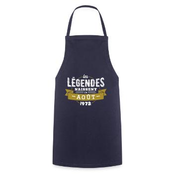 Les légendes naissent en août 1972 - Tablier de cuisine - marine - Devant - AI Model Male 185 dark (185cm)