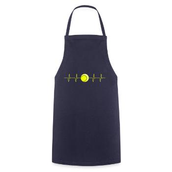 Battements de Coeur Tennis - Tennis - jaune - Tablier de cuisine - marine - Devant - AI Model Male 185 dark (185cm)