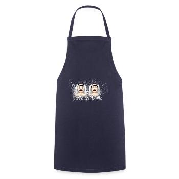 love is love,wedding, gay,men, love - Cooking Apron - navy - Front - AI Model Male 185 dark (185cm)
