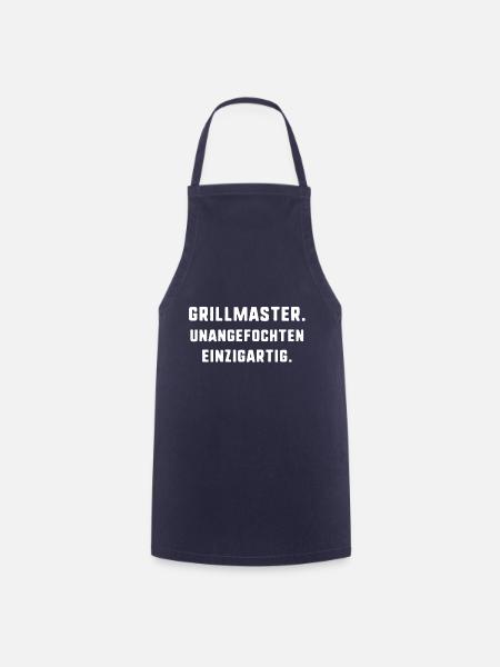 grillmaster,unagefochten,einzigartig,typo - Kochschürze - Navy
