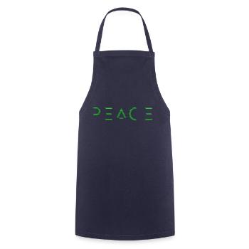 Peace und Frieden für jeden - Kochschürze - Navy - Vorne - AI Model Male 185 dark (185cm)