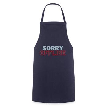 Sorry Offline - Cooking Apron - navy - Front - AI Model Male 185 dark (185cm)